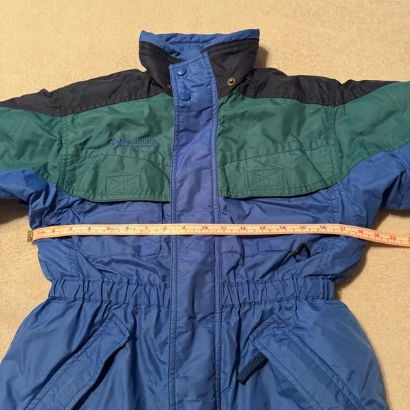 Vintage Columbia Williwaw Kids Girl’s Blue and Green Colorblock Jacket - Picture 13 of 16